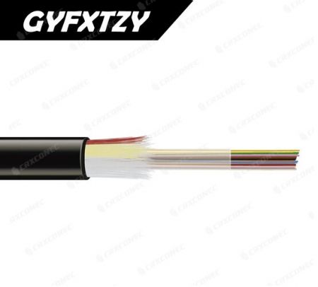 GYFXTZY Outdoor/Indoor 24F Anti-rodent Central Loose Tube Fiber Optic Lan Cable LSZH Sheath - 24 core Single Tube Anti-rodent Fiber Cable